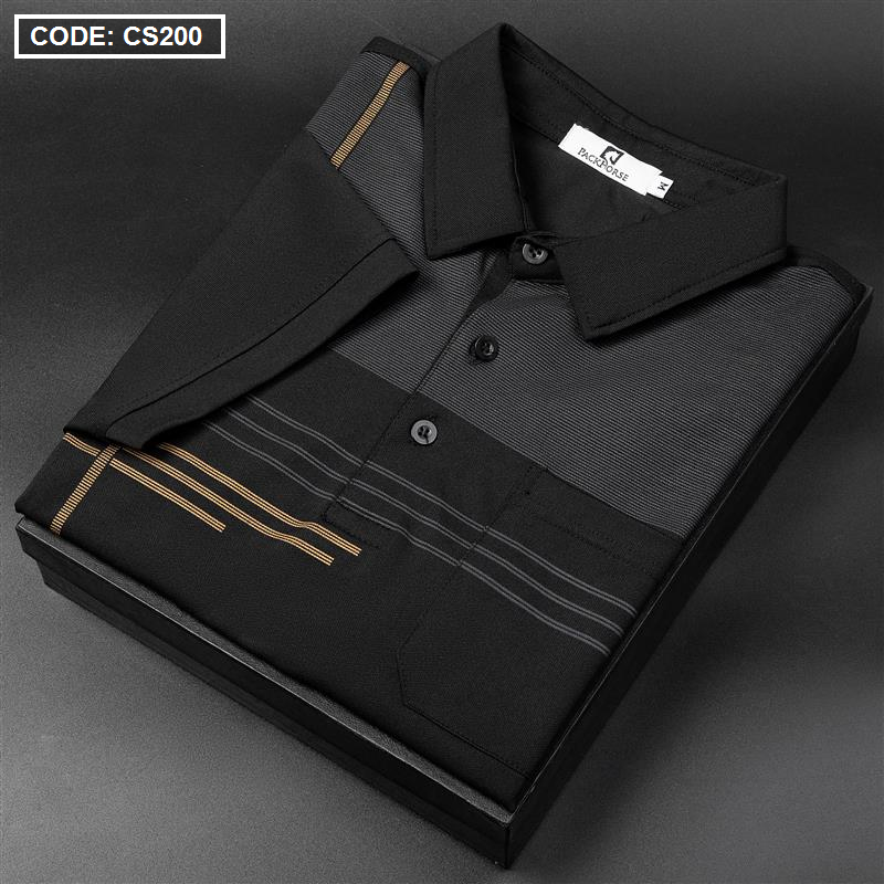 Bỏ sỉ áo Thun Nam Cổ Bẻ Sọc Nhuyễn Phối Túi (Có Size 3x)