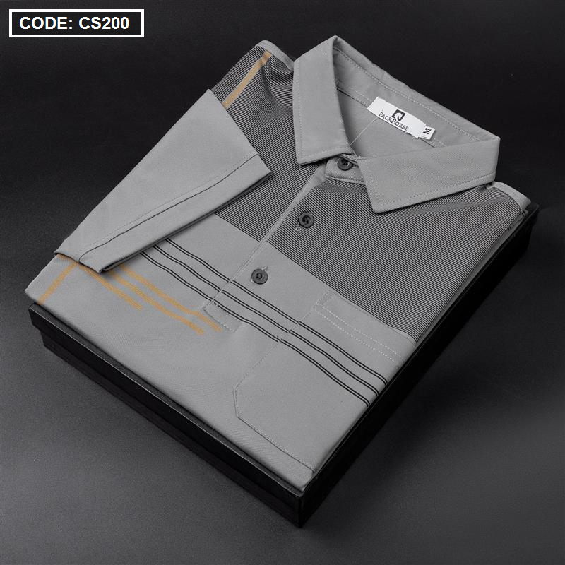 Bỏ sỉ áo Thun Nam Cổ Bẻ Sọc Nhuyễn Phối Túi (Có Size 3x)