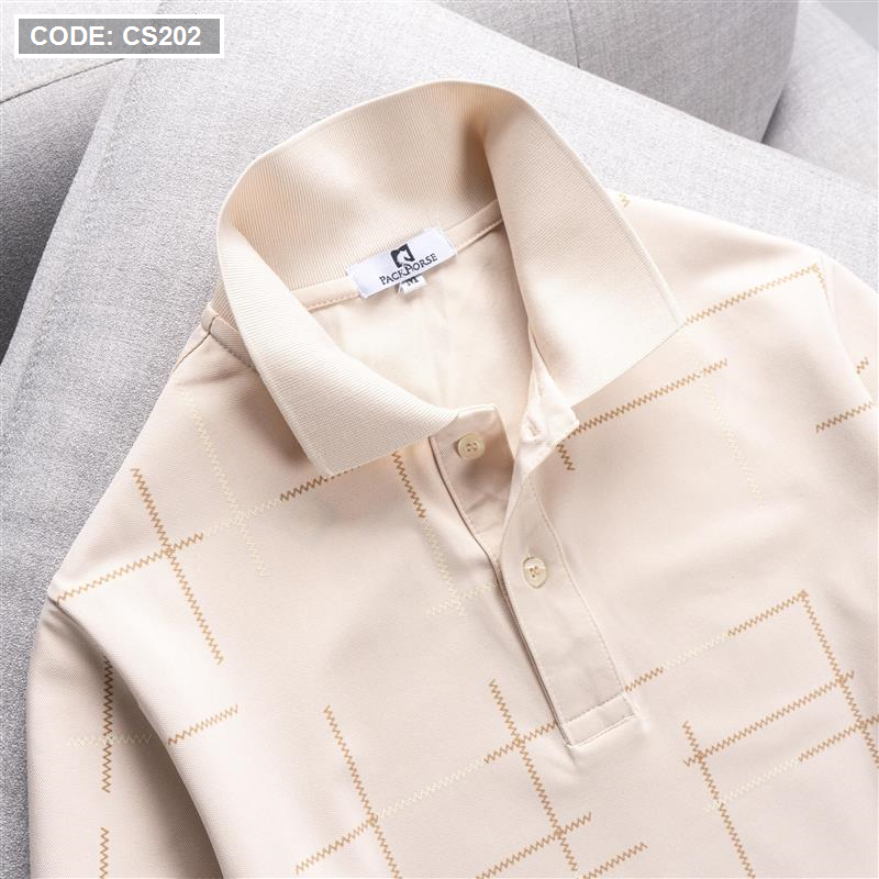 Áo Thun Nam Cổ Bẻ Phối Hoạ Tiết Kẻ Sọc (Có size 3x)