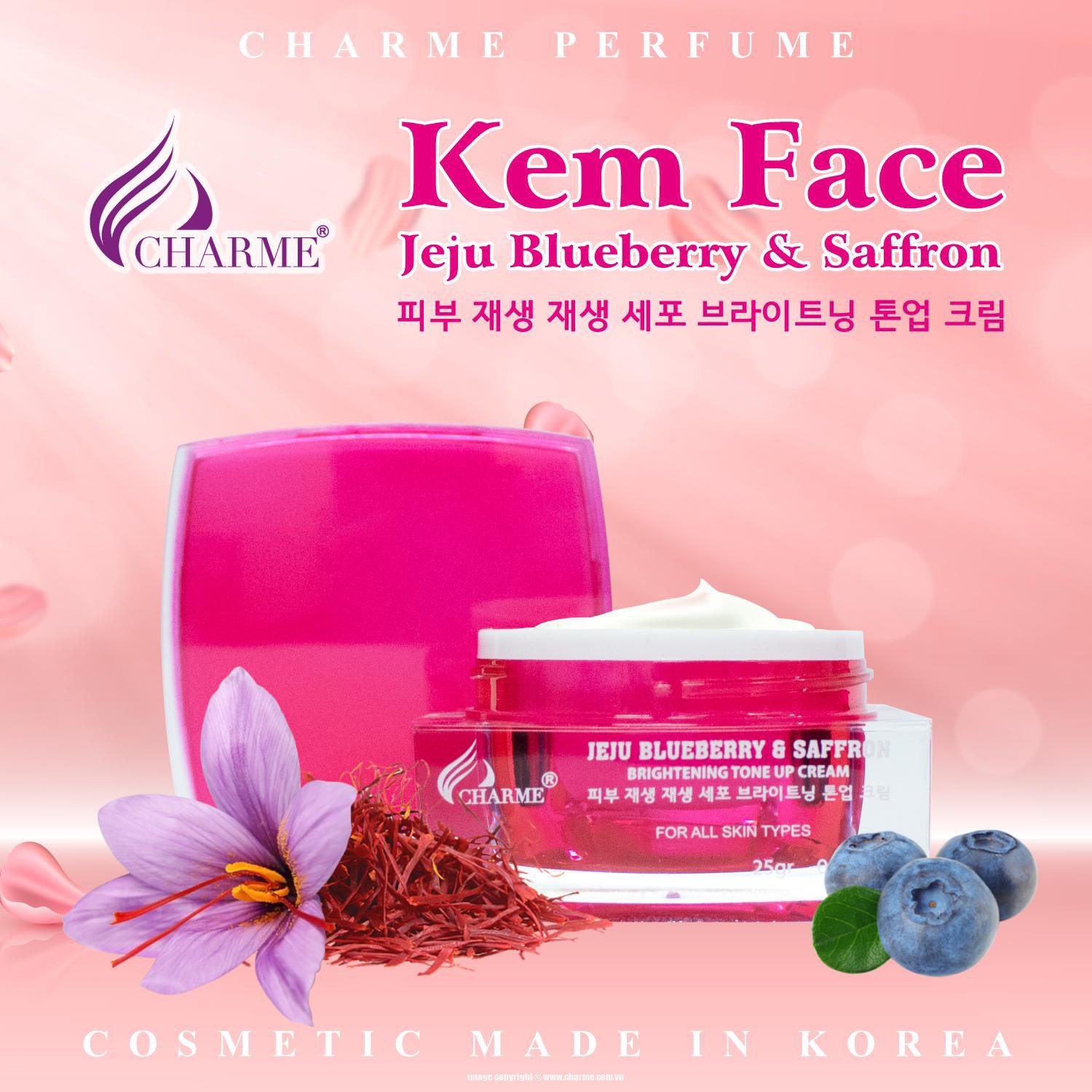 19223-kem-face-charme-jeju-blueberry-saffron-4-1.jpg Kem Face Hàn Quốc Dưỡng Trắng Charme Jeju Blueberry & Saffron - 8809273480234
