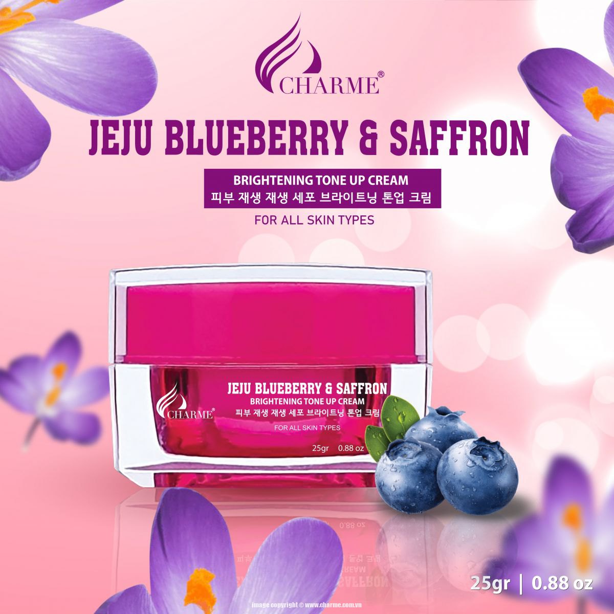 19223-kem-mat-jeju-blueberry-saffron-1.jpg Kem Face Hàn Quốc Dưỡng Trắng Charme Jeju Blueberry & Saffron - 8809273480234