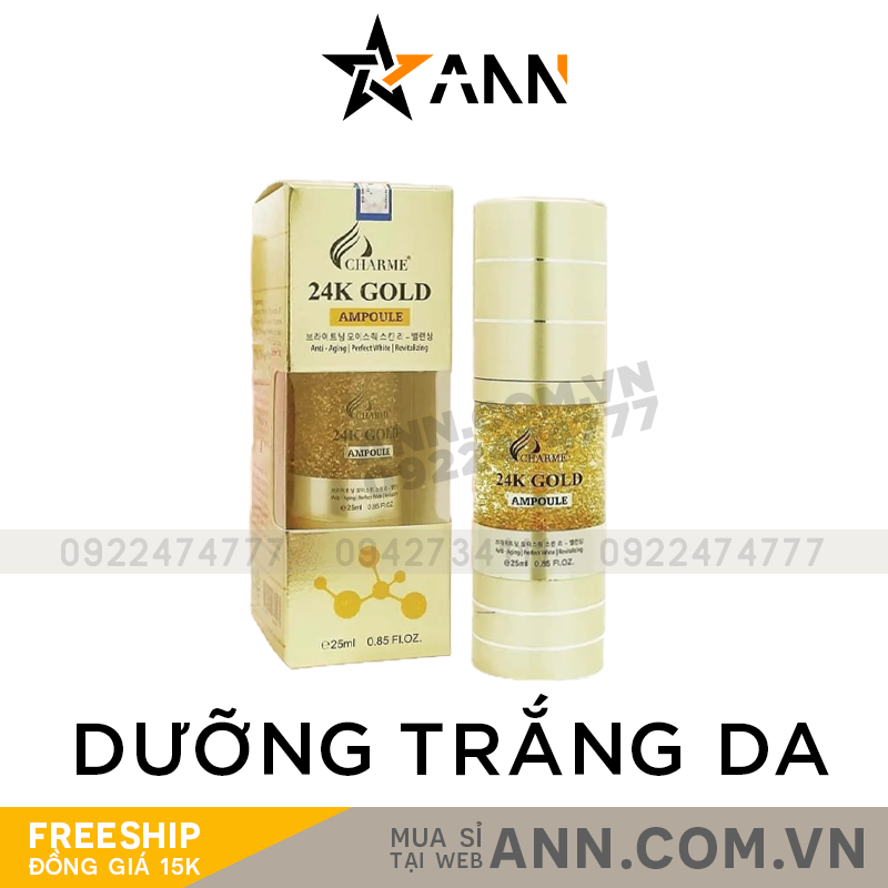 19225-98.png Serum Dưỡng Trắng Da Hàn Quốc Charme 24k Gold Ampoule - 8809273480197
