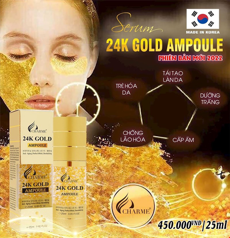 19225-serum-4d-24k-gold1-1.jpg Serum Dưỡng Trắng Da Hàn Quốc Charme 24k Gold Ampoule - 8809273480197