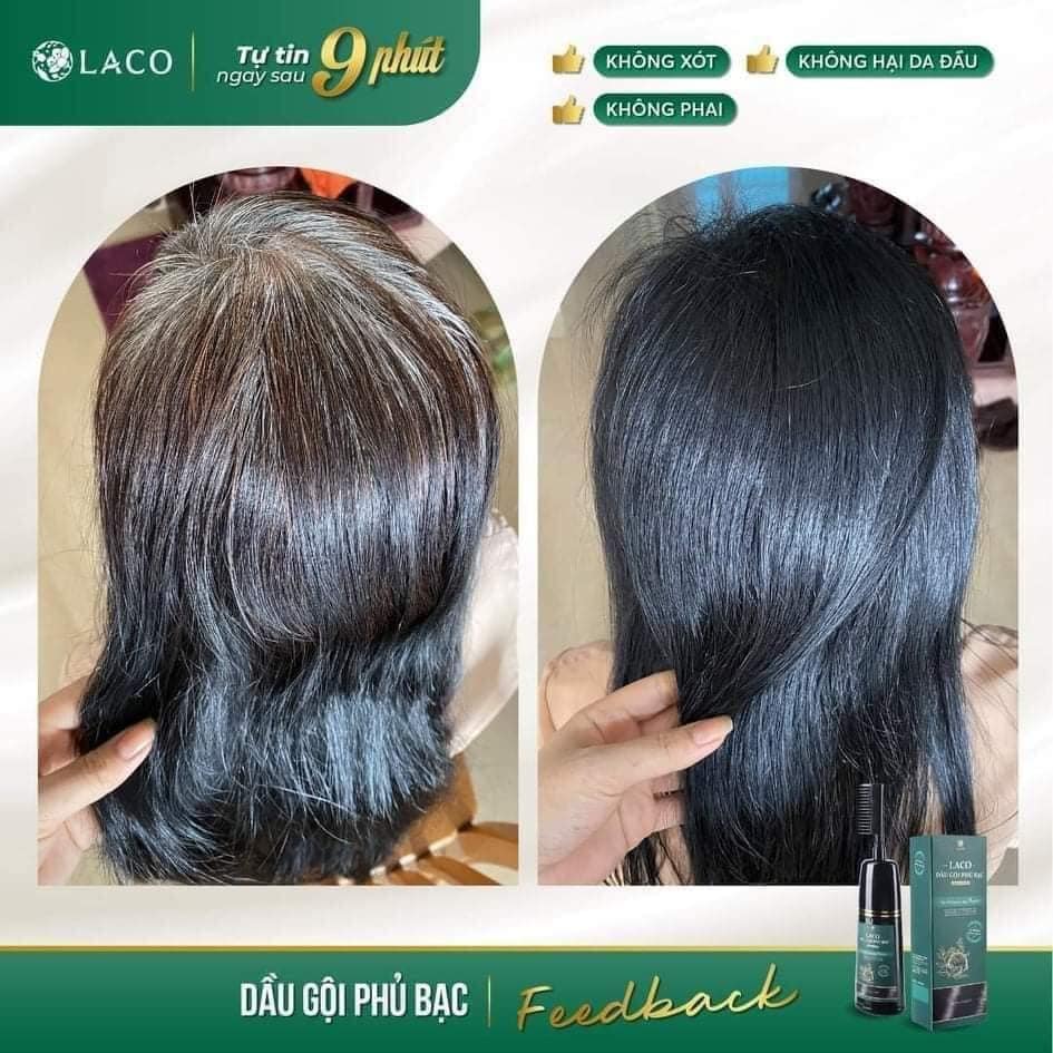 Dầu Gội Phủ Bạc Laco Màu Đen