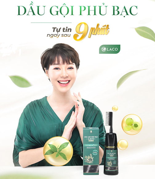 Dầu Gội Phủ Bạc Laco Màu Đen