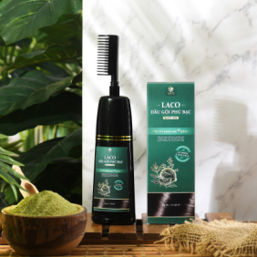 Dầu Gội Phủ Bạc Tạo Màu Tự Nhiên Laco Black Hair 200ml