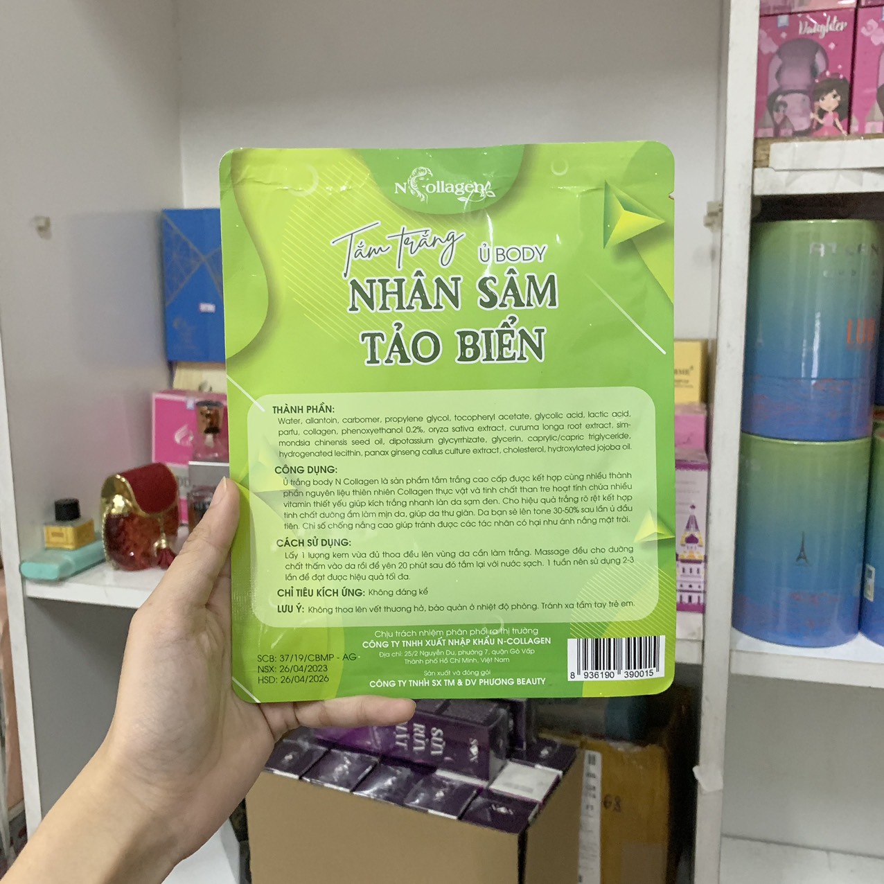 Ủ Trắng Body Nhân Sâm Tảo Biển N Collagen