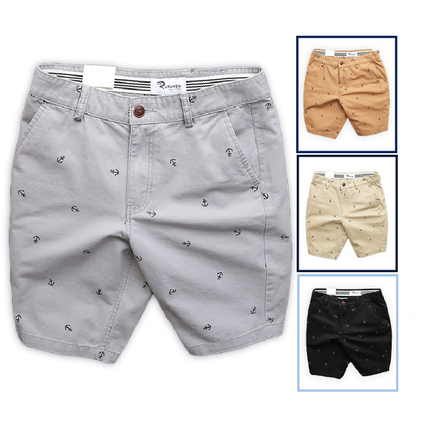 Quần Short Kaki Nam Cao Cấp In Logo Mũi Neo Quần Short Kaki Nam Cao Cấp In Logo Mũi Neo