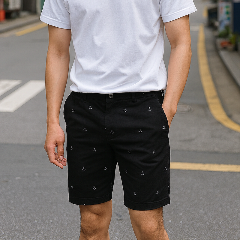 Quần Short Kaki Nam Cao Cấp In Logo Mũi Neo Quần Short Kaki Nam Cao Cấp In Logo Mũi Neo