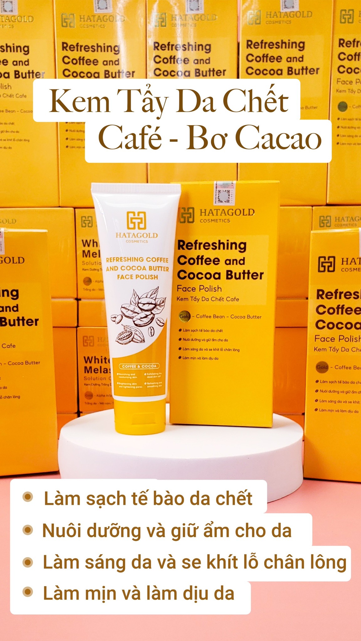 Giá sỉ kem Tẩy Da Chết Cafe Bơ Cacao Hatagold Cosmetics Giá sỉ kem Tẩy Da Chết Cafe Bơ Cacao Hatagold Cosmetics