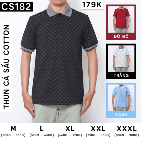 Shop sỉ áo thun nam cổ bẻ họa tiết thun cá sấu poly( có size 3x)