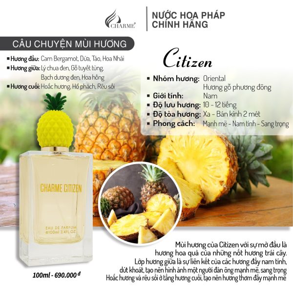 Nước Hoa Nam Charme Citizen 100ml - 8936194692856