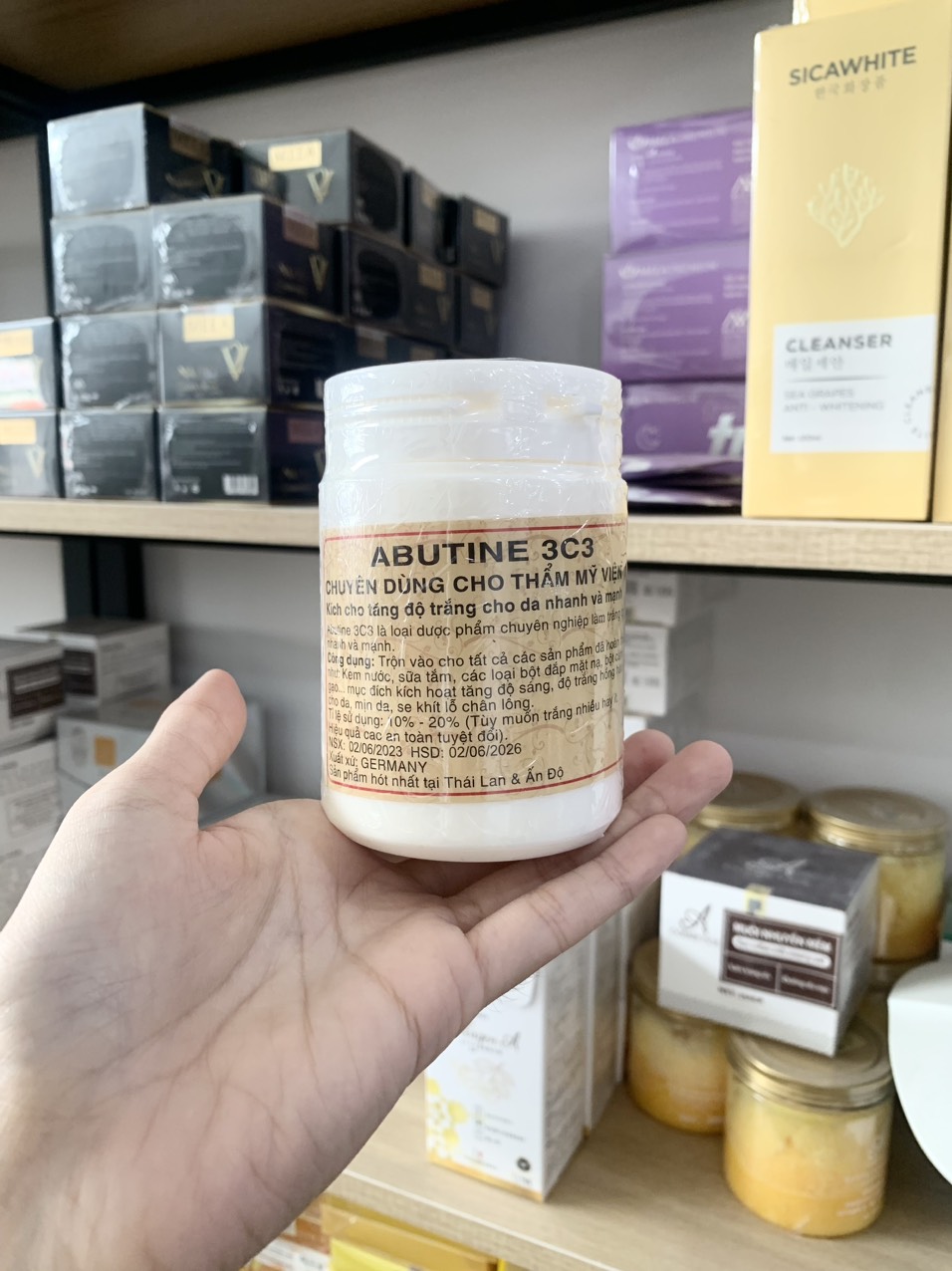 Kem Kích Trắng Abutine 3C3 Màu Vàng 200g