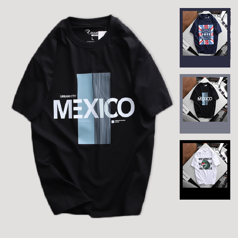 20467-4a-5.png Áo Thun Nam Cổ Tròn Rurumen Mexico Màu Đen Big Size - AB431