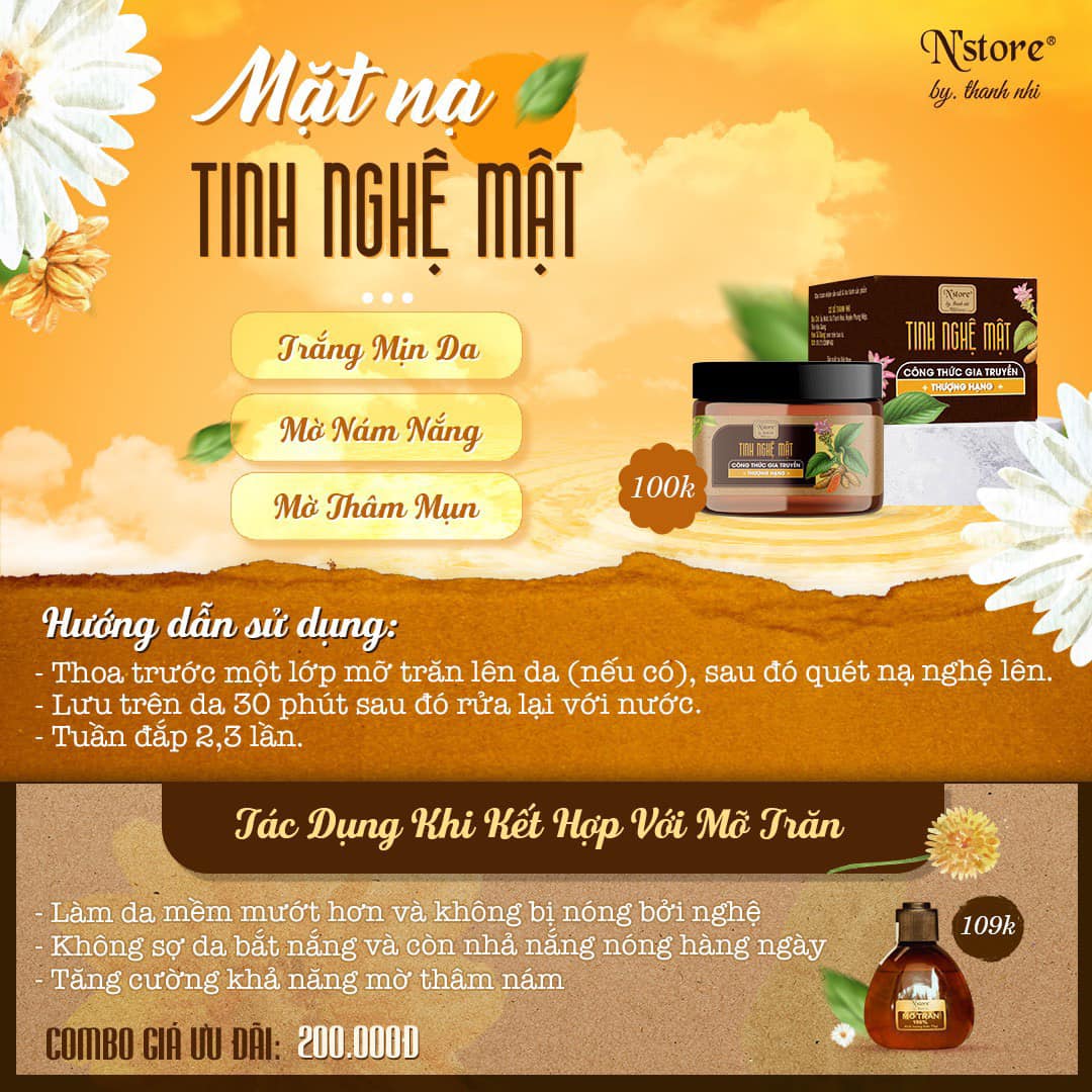Mặt Nạ Tinh Nghệ Mật N Store Thanh Nhi Phiên Bản Mới Mặt Nạ Tinh Nghệ Mật N Store Thanh Nhi Phiên Bản Mới