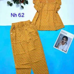 Đồ bộ quần dài áo sát nách bèo cổ vuông chấm bi - DBO2791