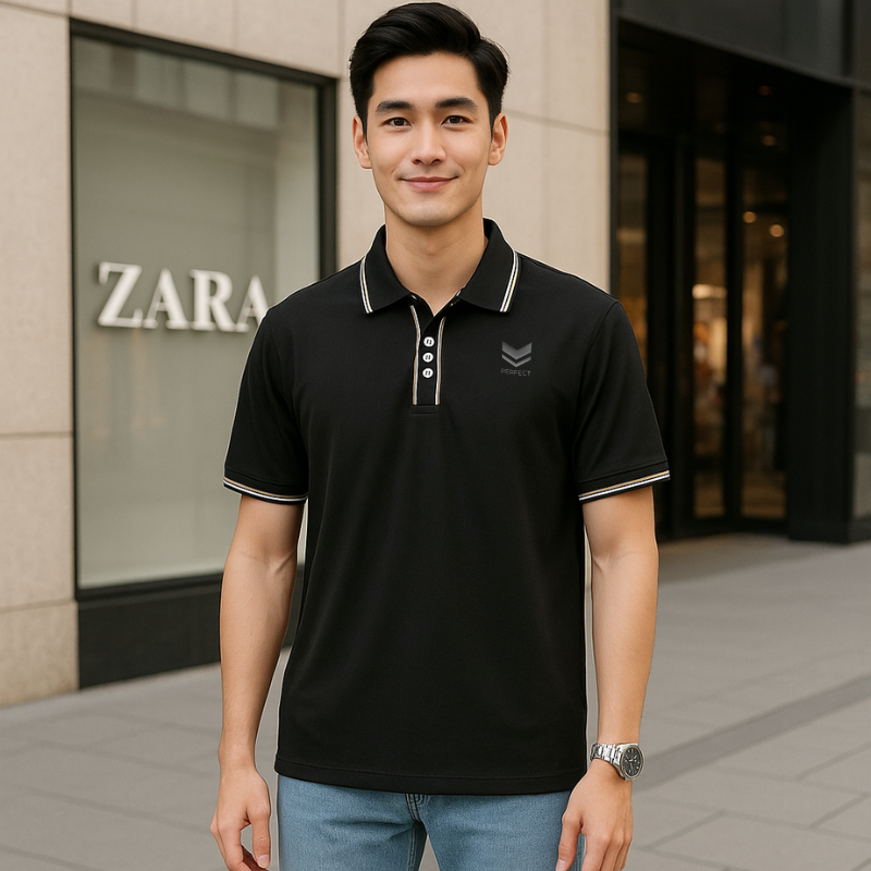 Áo Thun Nam Pack Horse Polo Cổ Bẻ In Logo Chữ Prefect