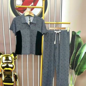 Đồ bộ quần dài áo tay ngắn cổ bẻ hoạ tiết - DBO2912