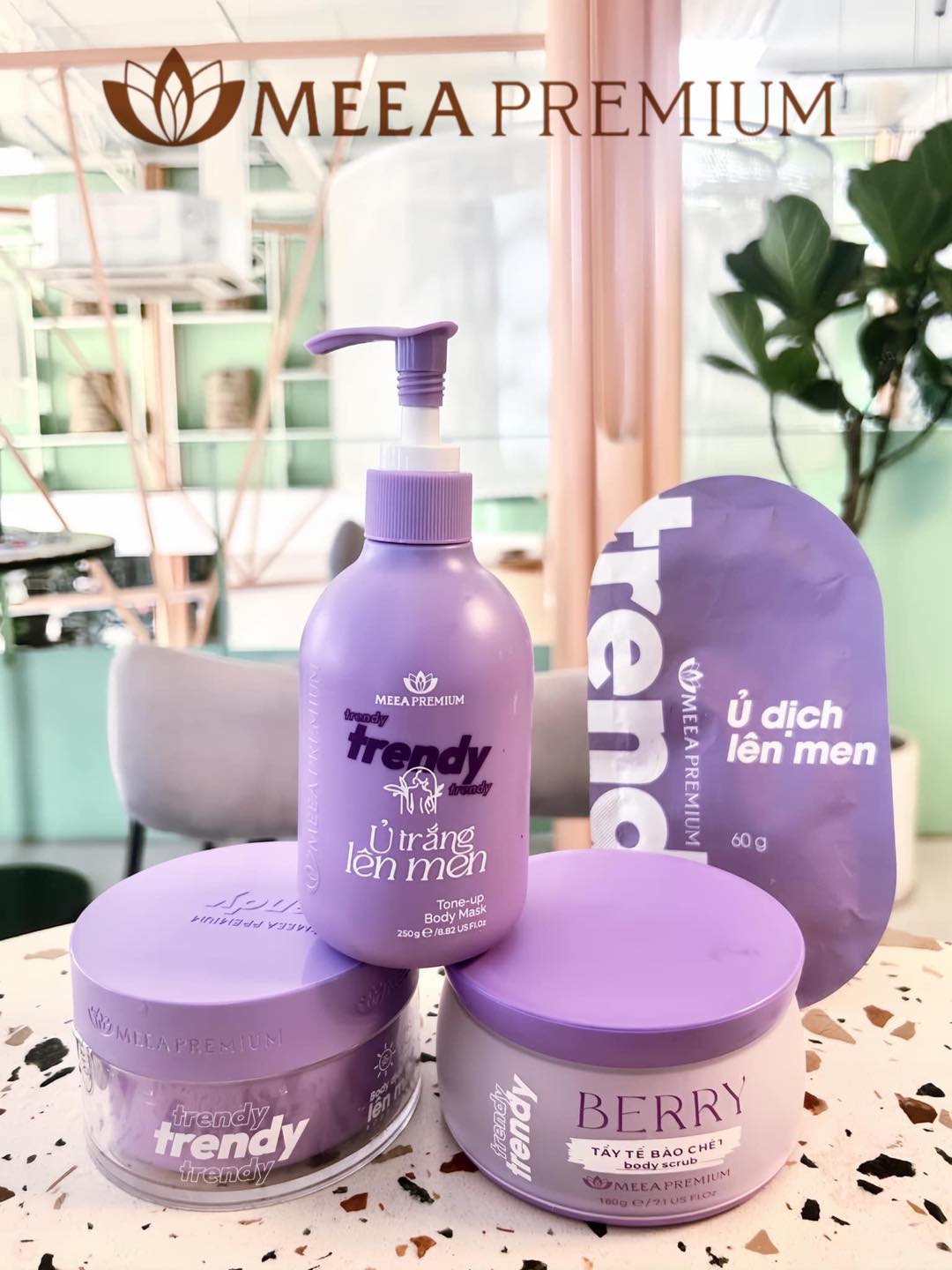 Combo Dưỡng Trắng Body Trendy Meea Premium Organic