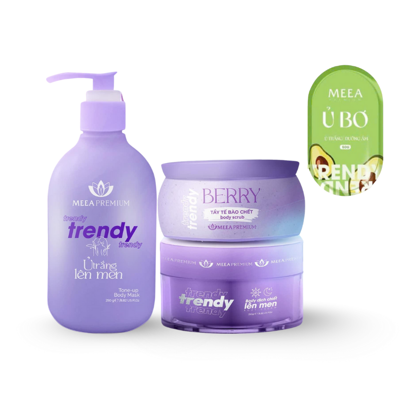 Combo Dưỡng Trắng Body Trendy Meea Premium Organic