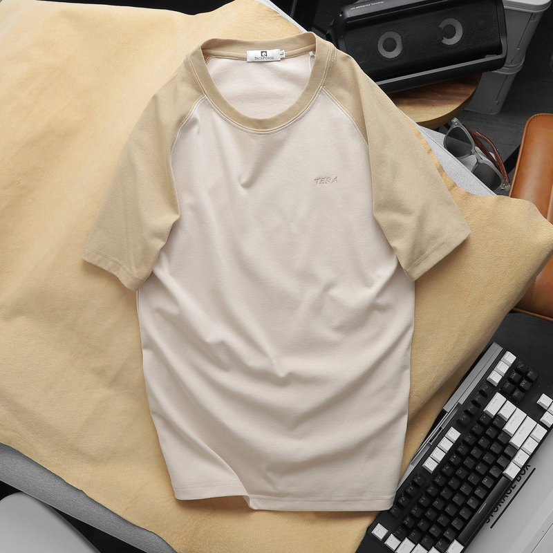 Áo Thun Nam Cổ Tròn Pack Horse Tay Phối Màu Thêu Chữ TERA Áo Thun Nam Cổ Tròn Pack Horse Tay Phối Màu Thêu Chữ TERA