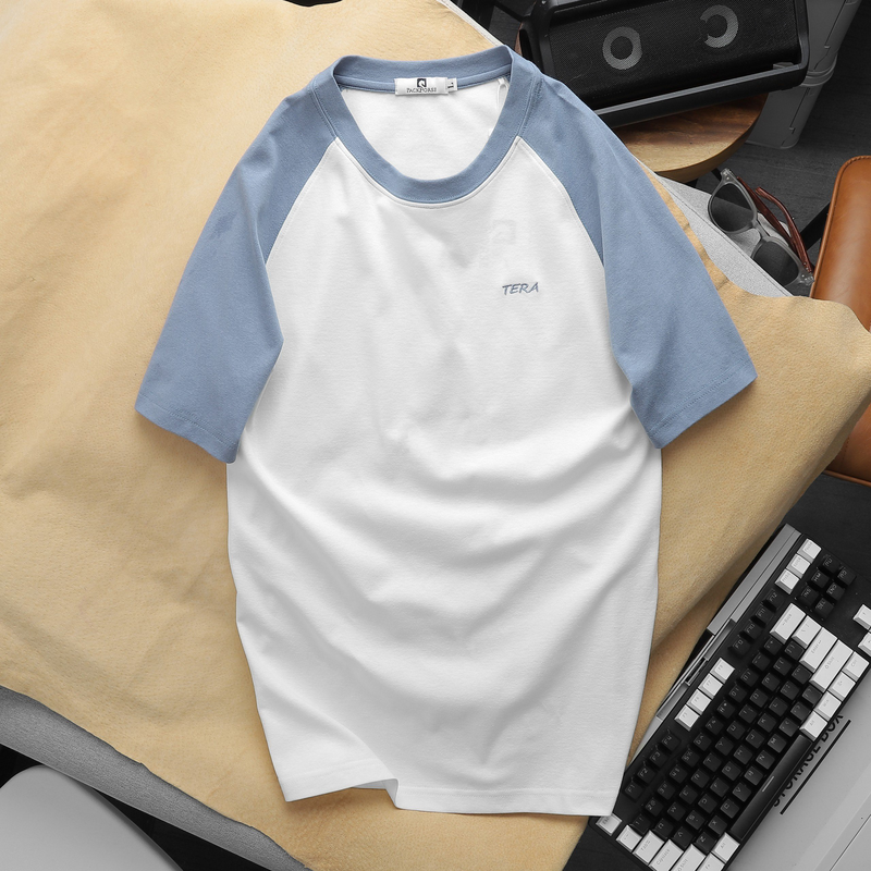 Áo Thun Nam Cổ Tròn Pack Horse Tay Phối Màu Thêu Chữ TERA Áo Thun Nam Cổ Tròn Pack Horse Tay Phối Màu Thêu Chữ TERA