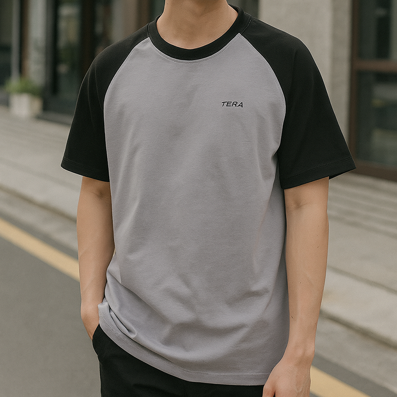 Áo Thun Nam Cổ Tròn Pack Horse Tay Phối Màu Thêu Chữ TERA Áo Thun Nam Cổ Tròn Pack Horse Tay Phối Màu Thêu Chữ TERA