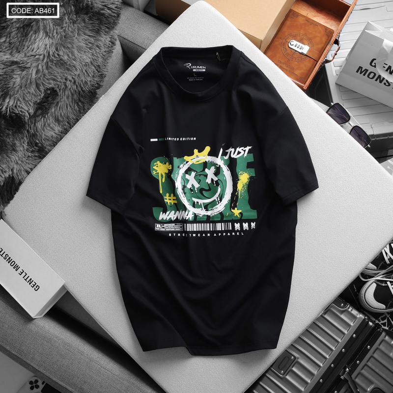 Giá sỉ áo Thun Nam Cổ Tròn Rurumen Màu Đen In Icoin Marshmello Big Size Giá sỉ áo Thun Nam Cổ Tròn Rurumen Màu Đen In Icoin Marshmello Big Size