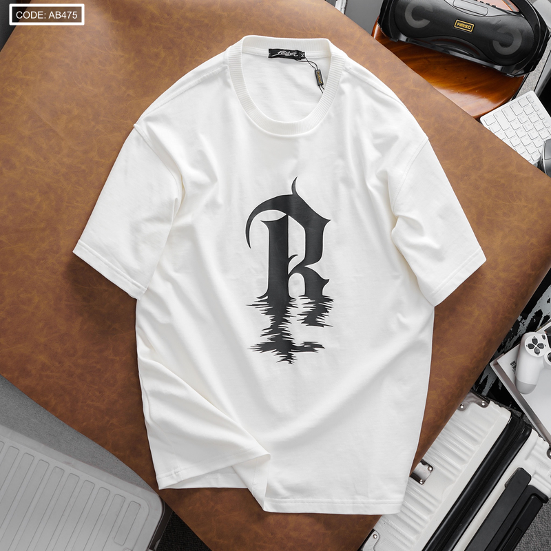 Áo Thun Nam Cổ Tròn Oversize In Chữ R Big Size 110kg Áo Thun Nam Cổ Tròn Oversize In Chữ R Big Size 110kg