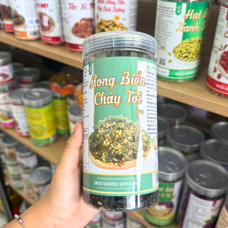 Bỏ sỉ rong Biển Cháy Tỏi Loại Ngon 200g Hộp Pet Bỏ sỉ rong Biển Cháy Tỏi Loại Ngon 200g Hộp Pet