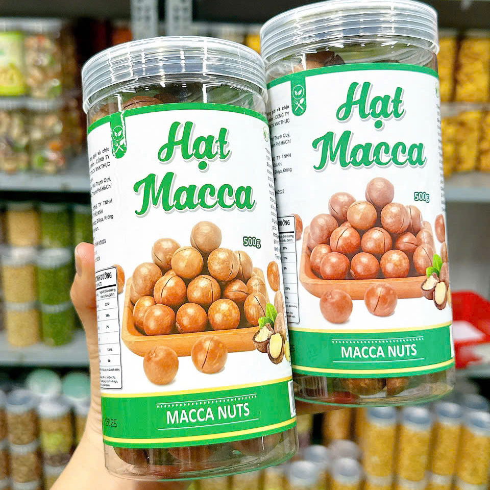 Hạt Macca Tây Nguyên Nứt Vỏ 500g Hộp Hạt Macca Tây Nguyên Nứt Vỏ 500g Hộp