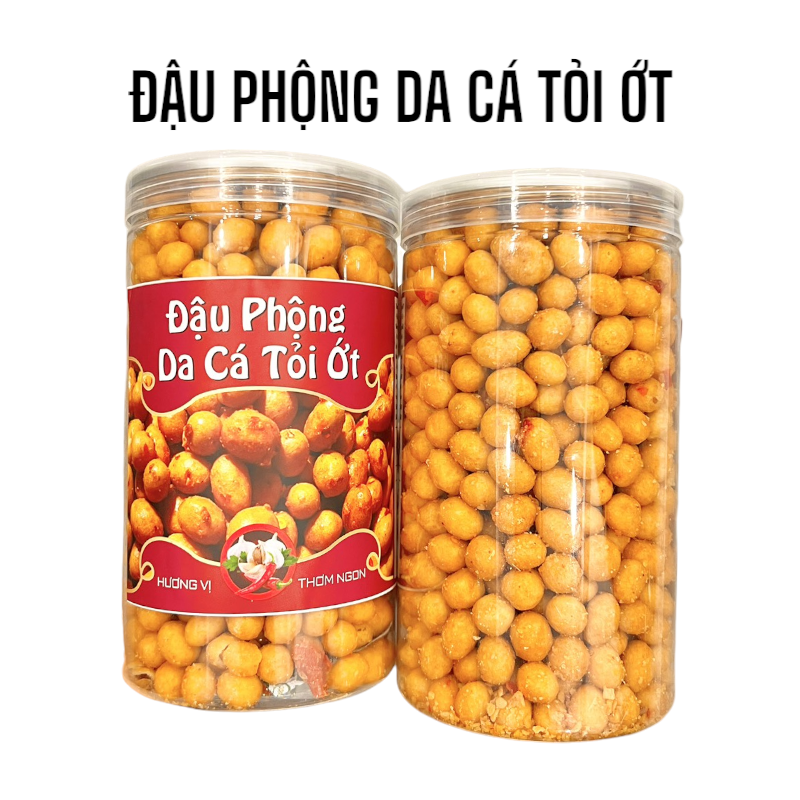 Đậu Phộng Da Cá Tỏi Ớt Thơm Ngon 500g Đậu Phộng Da Cá Tỏi Ớt Thơm Ngon 500g
