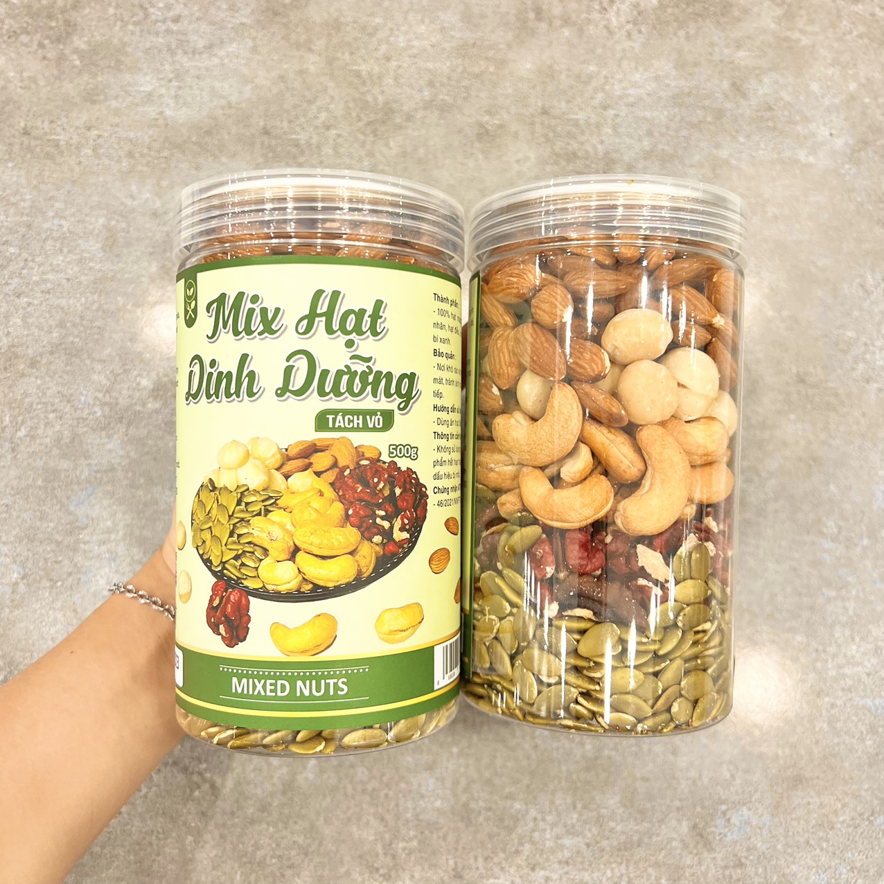 Giá sỉ hạt Mix 5 Vị ( Mắc ca - Hạnh Nhân - Óc Chó - Bí Xanh - Hạt Điều) Đã Tách Vỏ Loại Ngon 500g Giá sỉ hạt Mix 5 Vị ( Mắc ca - Hạnh Nhân - Óc Chó - Bí Xanh - Hạt Điều) Đã Tách Vỏ Loại Ngon 500g