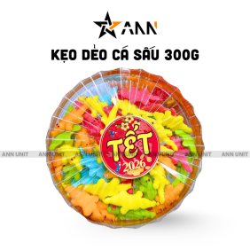 Hộp Quà Tết Kẹo Dẻo Cá Sấu 300g - Hộp Sun Khía - 8936208933852