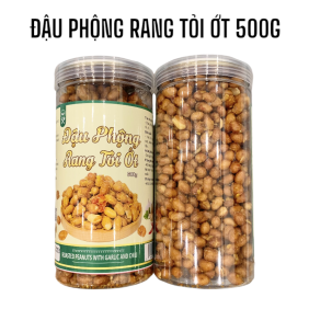 Đậu Phộng Rang Tỏi Ớt Thơm Ngon 500g - Hộp Pet - 8936208930042