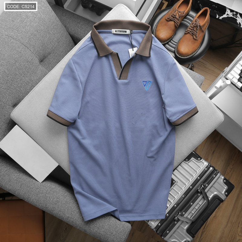 Áo Thun Nam Polo Cổ Bẻ Thêu Logo Hình Tam Giác (Có size 3x)