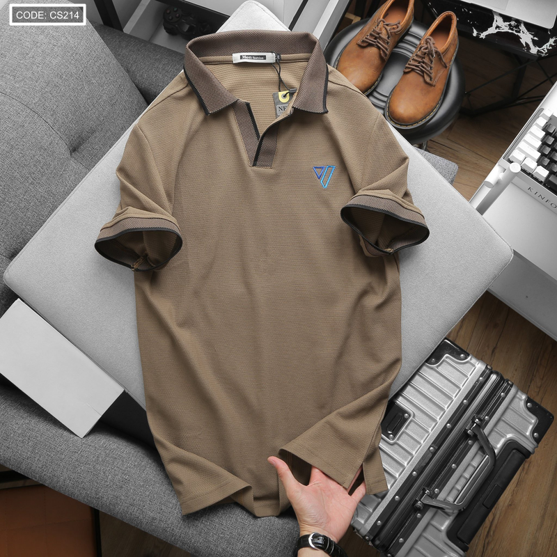 Áo Thun Nam Polo Cổ Bẻ Thêu Logo Hình Tam Giác (Có size 3x)
