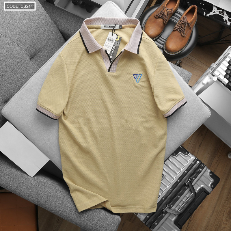 Áo Thun Nam Polo Cổ Bẻ Thêu Logo Hình Tam Giác (Có size 3x)
