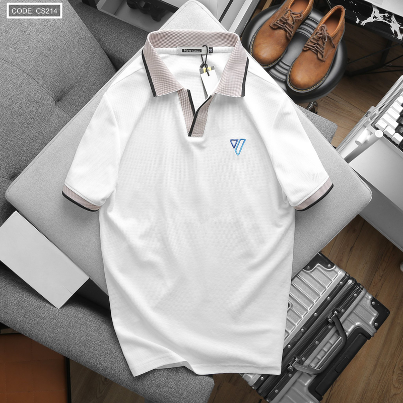 Áo Thun Nam Polo Cổ Bẻ Thêu Logo Hình Tam Giác (Có size 3x)