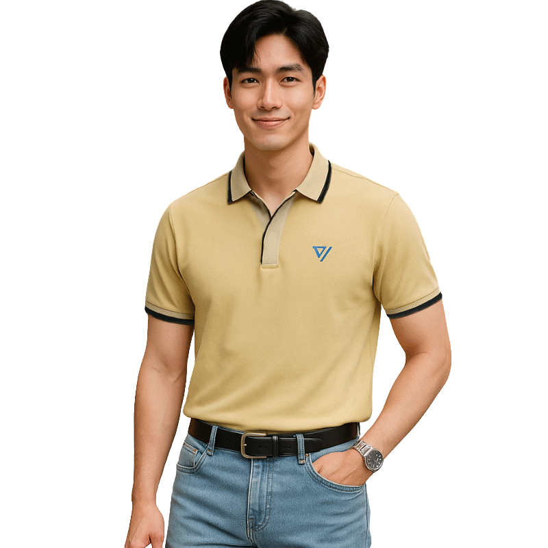 Áo Thun Nam Polo Cổ Bẻ Thêu Logo Hình Tam Giác (Có size 3x)
