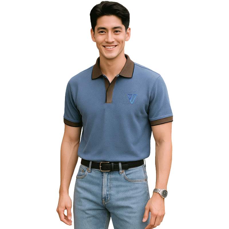 Áo Thun Nam Polo Cổ Bẻ Thêu Logo Hình Tam Giác (Có size 3x)