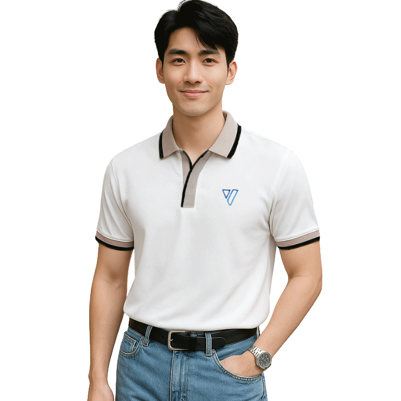 Áo Thun Nam Polo Cổ Bẻ Thêu Logo Hình Tam Giác (Có size 3x)