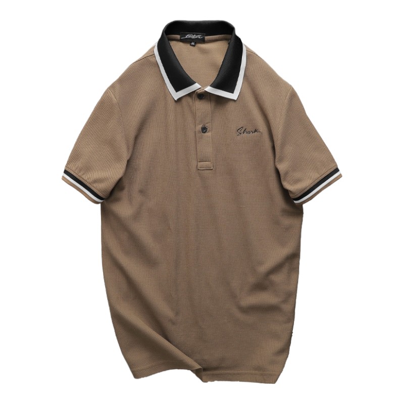 Áo Thun Nam Polo Cổ Bẻ Thêu Chữ Shark (Có size 3x)
