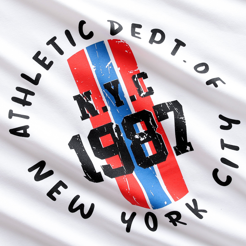 23105-z4914171192107-b7fdac523dc9236b6f7dc0ab02eb6421-2.png Áo Thun Nam Cổ Tròn Rurumen Màu Trắng In Chữ NYC 1987 - AB494