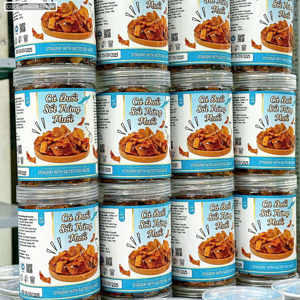 Shop sỉ cá Đuối Sốt Trứng Muối Thơm Ngon 250g Shop sỉ cá Đuối Sốt Trứng Muối Thơm Ngon 250g