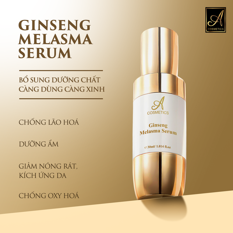 Chuyên sỉ serum Nám Nhân Sâm 30ml A Cosmetics Ginseng Melasma Serum Mỹ Phẩm Phương Anh - Phiên Bản Mới