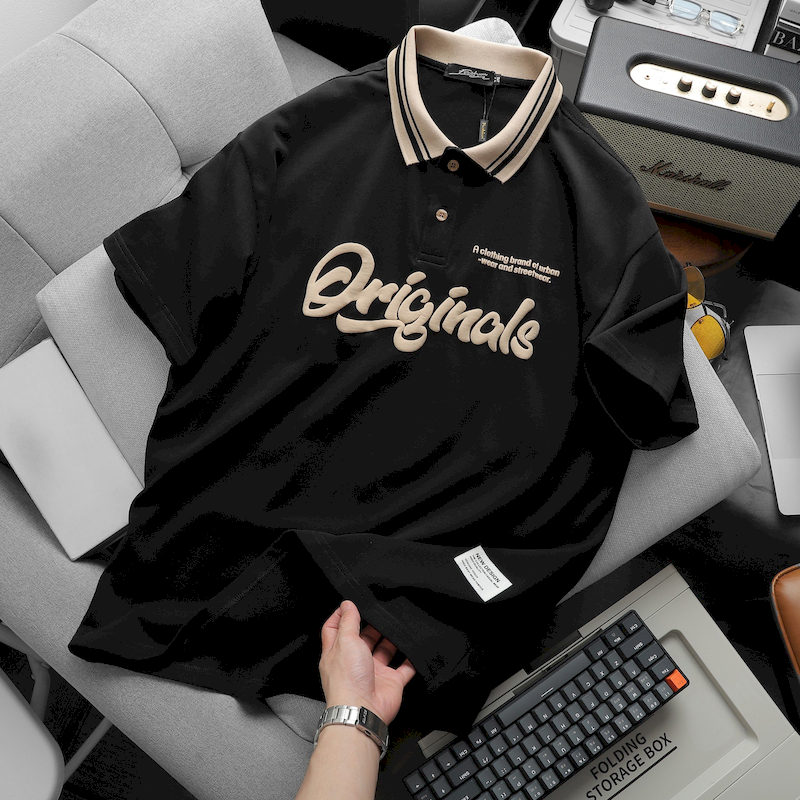 23254-z4963151832411-afc216187f11abda8b4f2a5ba2cff982-6.png Áo Thun Nam Cổ Bẻ Oversize In Chữ Originals Big Size 110kg - AB497