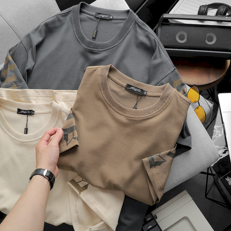 23308-z4991676773370-684ab1636b45292a79480ffd20ada174-1.png Áo Thun Nam Cổ Tròn Ovesize In Chữ IDEA Bên Tay Big Size 110kg - AB499