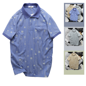 Áo Thun Nam Polo Cổ Bẻ Pack Horse Có Túi In Hoạ Tiết Hình Vuông ( Có size 3x) - CS216