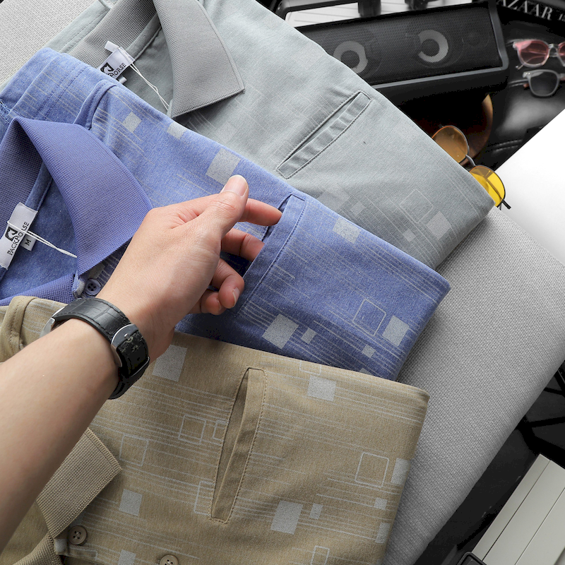 23325-z5001551947114-bfe5224783c82287f642da8b2fb4e6f8-1.png Áo Thun Nam Polo Cổ Bẻ Pack Horse Có Túi In Hoạ Tiết Hình Vuông ( Có size 3x) - CS216